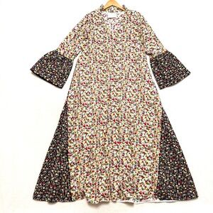 Zayan The Label sz S - XS Maxi Dress Floral V Neck Side Pockets